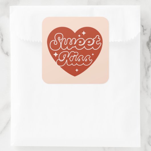 Sweet Kiss Sticker スクエアシール (バッグ)
