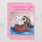 Sweet Kisses Ferret Valentine シーズンカード (正面/裏面)