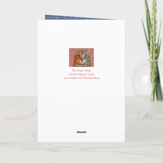 Sweet Kitten and Flowers Cancer Support カード (裏面)