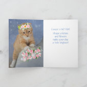 Sweet Kitten and Flowers Cancer Support カード (内部)