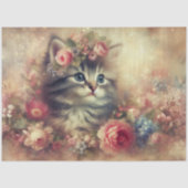 Sweet Kitten Garden Floral Furniture DIY Decoupage 薄葉紙 (正面)