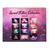 Sweet Kitten Two Page Large Calendar カレンダー (カバー)