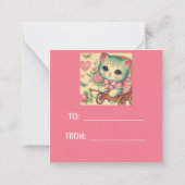 Sweet Kitten Valentine's Day教室 ノートカード (裏面)