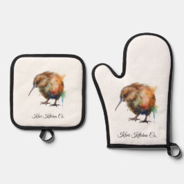 Sweet Kiwi, custom 鍋つかみ&鍋敷きセット