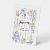 Sweet La Dolce Vita Italian Bridal Shower Favors  台座サイン (正面)