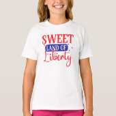 Sweet Land of Liberty 7月4日Tシャツ子供へ Tシャツ (正面)