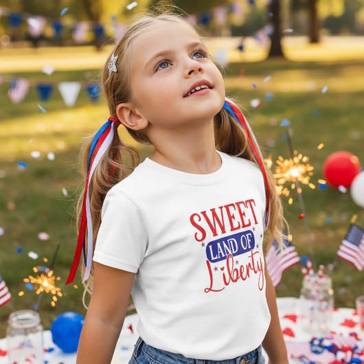 Sweet Land of Liberty 7月4日Tシャツ子供へ Tシャツ