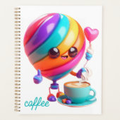 Sweet Latte Buddy Spiral Notebook プランナー手帳 (正面)