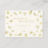 Sweet Lemon Baby Shower How Big Mommys Belly エンクロージャーカード (正面)