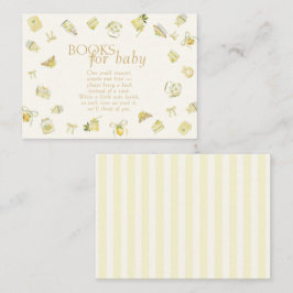 Sweet Lemon Watercolor Baby Shower Books For Baby  エンクロージャーカード