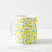 Sweet Lemons Leaf Pattern コーヒーマグカップ (正面左)