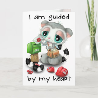 Sweet lemur posting love letters - Guided by heart カード