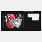 Sweet Lemur with Love Arrows – Heartfelt Design Samsung Galaxyケース (裏面横)
