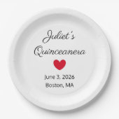 Sweet Letters：ブラック・オン・ホワイト・キンセアニェラ ペーパープレート (正面)