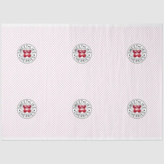 SWEET LIKEさくらんぼレトロヴィンテージスタンプ 薄葉紙 (正面)