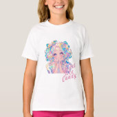 Sweet Like Candy Anime Girl Custom Name Tシャツ (正面)