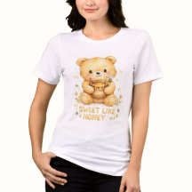 Sweet Like Honey - かわいいハチミツのクマとミツバチの子供服テ
