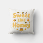 "Sweet Like Honey" Kawaii Pun クッション (正面)