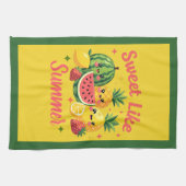 Sweet Like Summer Watermelon Strawberry pineapple キッチンタオル (横)