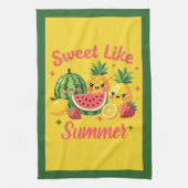 Sweet Like Summer Watermelon Strawberry pineapple キッチンタオル (縦)
