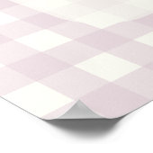 Sweet Lilac Gingham Baby Goose Welcome Sign LPM26 ポスター (角)