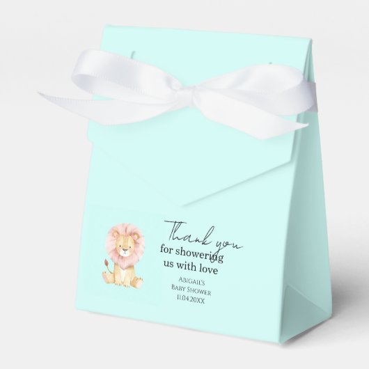 Sweet Lion Baby Shower Favor Box フェイバーボックス (正面サイド)