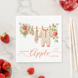 Sweet Little Apple ベビーシャワー | 秋の田舎風ベビー スタンダードランチョンナプキン