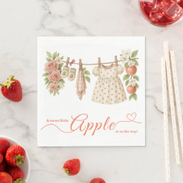 Sweet Little Apple Baby Shower | 秋の田舎風ベビーシャワー スタンダードランチョンナプキン
