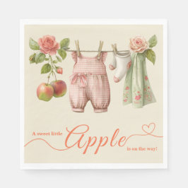 Sweet Little Apple Baby Shower | Fall Rustic Baby  スタンダードランチョンナプキン