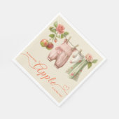 Sweet Little Apple Baby Shower | Fall Rustic Baby スタンダードランチョンナプキン (角)