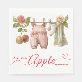 Sweet Little Apple Baby Shower | Fall Rustic Baby  スタンダードランチョンナプキン