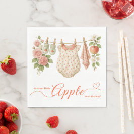 Sweet Little Apple Baby Shower | Fall Rustic Baby  スタンダードランチョンナプキン