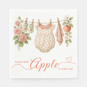 Sweet Little Apple Baby Shower | Fall Rustic Baby  スタンダードランチョンナプキン (正面)