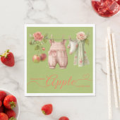 Sweet Little Apple Baby Shower | Fall Rustic Baby  スタンダードランチョンナプキン (インサイチュ)