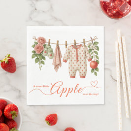 Sweet Little Apple Baby Shower | Fall Rustic Baby  スタンダードランチョンナプキン