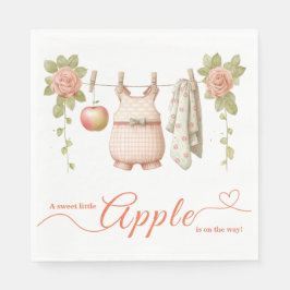 Sweet Little Apple Baby Shower | Fall Rustic Baby  スタンダードランチョンナプキン