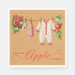 Sweet Little Apple Baby Shower | Fall Rustic Baby  スタンダードランチョンナプキン