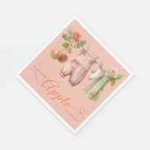 Sweet Little Apple Baby Shower | Fall Rustic Baby  スタンダードランチョンナプキン (角)
