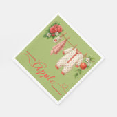Sweet Little Apple Baby Shower | Fall Rustic Baby スタンダードランチョンナプキン (角)