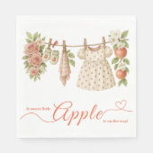 Sweet Little Apple Baby Shower | Fall Rustic Baby  スタンダードランチョンナプキン (正面)