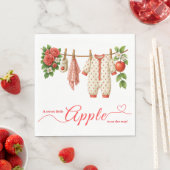Sweet Little Apple Baby Shower | Fall Rustic Baby スタンダードランチョンナプキン (インサイチュ)