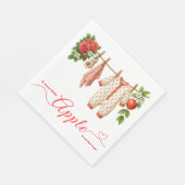 Sweet Little Apple Baby Shower | Fall Rustic Baby スタンダードランチョンナプキン (角)