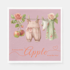 Sweet Little Apple Baby Shower | Fall Rustic Baby  スタンダードランチョンナプキン