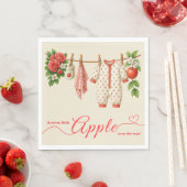 Sweet Little Apple Baby Shower | Fall Rustic Baby スタンダードランチョンナプキン (インサイチュ)
