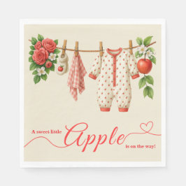 Sweet Little Apple Baby Shower | Fall Rustic Baby  スタンダードランチョンナプキン