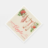 Sweet Little Apple Baby Shower | Fall Rustic Baby スタンダードランチョンナプキン (角)