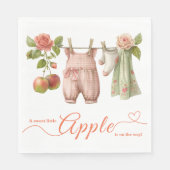 Sweet Little Apple Baby Shower | Fall Rustic Baby スタンダードランチョンナプキン (正面)