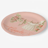 Sweet Little Apple Baby Shower | Fall Rustic Baby  ペーパープレート (アングル)