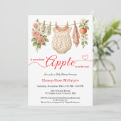 Sweet Little Apple Baby Shower | Fall Rustic Baby 招待状 (スタンド正面)