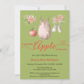 Sweet Little Apple Baby Shower | Fall Rustic Baby  招待状 (正面)